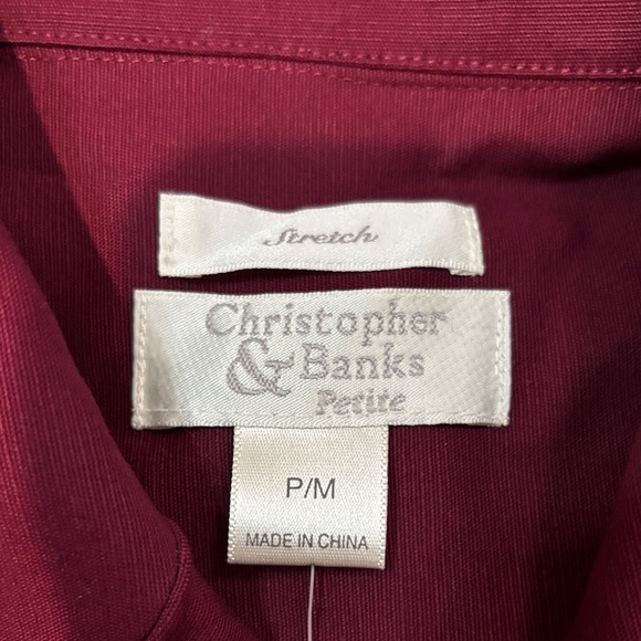 Christopher & Banks Burgundy Blazer - Picture 2 of 6
